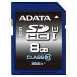 Карта памяти ADATA SDHC Premier 8GB UHS-I Class 10 (ASDH8GUICL10-R)