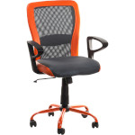 Крісло офісне HOME4YOU Leno Gray/Orange (27783)