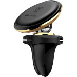 Автотримач для смартфона BASEUS Magnetic Air Vent Car Mount Holder with Cable Clip Gold (SUGX-A0V)