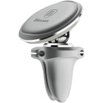 Автотримач для смартфона BASEUS Magnetic Air Vent Car Mount Holder with Cable Clip Silver (SUGX-A0S)