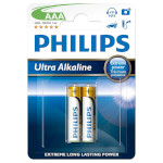 Батарейка PHILIPS Ultra Alkaline AAA 2шт/уп (LR03E2B/10)