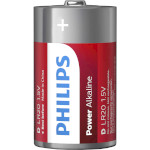 Батарейка PHILIPS Power Alkaline D 2шт/уп (LR20P2B/10)