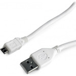 Кабель CABLEXPERT USB2.0 AM/Micro-BM White 0.1м (CCP-MUSB2-AMBM-W-0.1M)