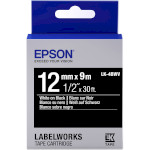 Лента EPSON LK-4BWV 12mm White on Black Vivid (C53S654009)