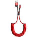 Кабель BASEUS Fish-Eye Spring Data Cable USB to Lightning 1м Red (CALSR-09)