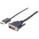 Кабель MANHATTAN DisplayPort - DVI 3м Black (152136)