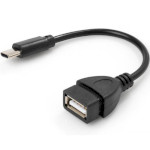 Адаптер OTG VINGA OTG USB 2.0 AF to Type-C Black 0.15м (VCPDCOTGTCBK)