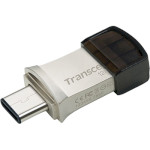 Флэшка TRANSCEND JetFlash 890 128GB USB+Type-C3.1 (TS128GJF890S)