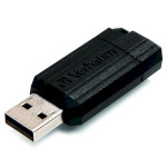 Флэшка VERBATIM Store 'n' Go PinStripe 16GB USB2.0 Black (49063)