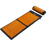 Акупунктурный коврик (аппликатор Кузнецова) с валиком 4FIZJO 128x48cm Black/Orange (4FJ0049)