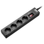 Сетевой фильтр APC Essential SurgeArrest Black, 4 розетки, 1м (P43B-RS)