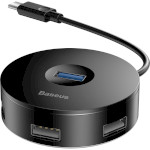 USB хаб BASEUS Type-C Round Box Black (CAHUB-G01)