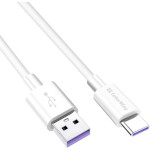 Кабель COLORWAY TPE USB to Type-C 5A 1м White (CW-CBUC019-WH)