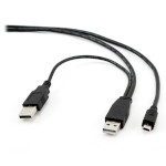 Кабель CABLEXPERT USB2.0 2 AM/Mini-BM 0.9м (CCP-USB22-AM5P-3)