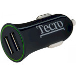 Автомобільний зарядний пристрій TECRO 2xUSB-A, 2.1A Black (TCR-0221AB)
