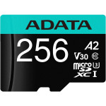 Карта пам'яті ADATA microSDXC Premier Pro SD 6.0 256GB UHS-I U3 V30 A2 Class 10 + SD-adapter (AUSDX256GUI3V30SA2-RA1)
