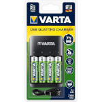 Зарядное устройство VARTA Value USB Quattro Charger + 4xAA 2100 mAh (57652 101 451)