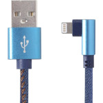 Кабель CABLEXPERT Premium Denim Apple Lightning Blue 1м (CC-USB2J-AMLML-1M-BL)