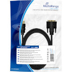 Кабель MEDIARANGE MRCS185 HDMI - DVI 2м Black