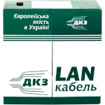 Кабель мережевий для зовнішньої прокладки ДКЗ UTP Cat.5e КНП 2x2x0.50 CU Black 305м (19551)