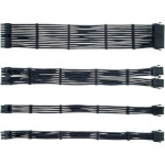 Комплект кабелів для блоку живлення QUBE ATX 24-pin/EPS 8-pin/PCIe 6+2-pin Black (QBWSET24P2X8P2X8PBB)