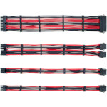 Комплект кабелей для блока питания QUBE ATX 24-pin/EPS 8-pin/PCIe 6+2-pin Black/Red (QBWSET24P2X8P2X8PBR)