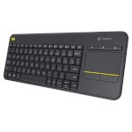 Клавіатура бездротова LOGITECH K400 Plus Wireless Touch RU Black (920-007147)