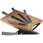 Набір кухонних ножів BERLINGER HAUS Metallic Line Carbon Edition 6пр (BH-2555)