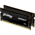 Модуль пам'яті KINGSTON FURY Impact SO-DIMM DDR4 3200MHz 64GB Kit 2x32GB (KF432S20IBK2/64)