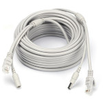 Патч-корд для систем відеоспостереження VOLTRONIC UTP+DC Cat.5e 30м Gray (RJ-45+DC 30M)