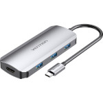 Порт-реплікатор VENTION 5-in-1 USB-C to HDMI/USB3.0x3/PD (TODHB)