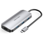 Порт-реплікатор VENTION 6-in-1 USB-C to HDMI/USB-C/USB3.0x3/PD (TOFHB)