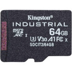 Карта пам'яті KINGSTON microSDXC Industrial 64GB UHS-I U3 V30 A1 Class 10 (SDCIT2/64GBSP)