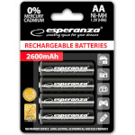 Акумулятор ESPERANZA Rechargeable AA 2600mAh 4шт/уп (EZA106)