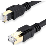 Патч-корд VEGGIEG SSTP Cat.8 CCA 0.5м Black (PCV-V-E801)