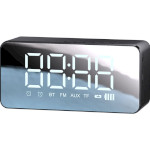 Годинник настільний USAMS US-YX007 Multi-functional Alarm Clock & Wireless Speaker Black (YX7LY01)