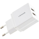 Зарядний пристрій USAMS US-CC090 T24 Dual USB Travel Charger White (CC90TC01)