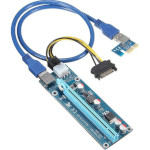 Райзер ATCOM PCI-E x1 to 16x, 60cm USB 3.0 Cable, 6-pin Power (REV 007)
