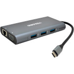 Порт-репликатор VEGGIEG USB-C to USB3.0x3/HDMI/VGA/SD/TF/RJ45/PD Silver (TC10-U)