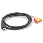 Кабель VOLTRONIC HDMI to AV 1.5м Black (YT-HDMI-3RCA)