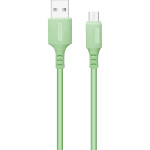Кабель COLORWAY Soft Silicone USB to Micro-BM 2.4A 1м Green (CW-CBUM042-GR)