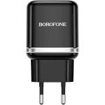 Зарядний пристрій BOROFONE BA36A High Speed 1xUSB-A, QC3.0, 18W Black