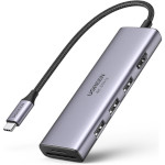 Порт-реплікатор UGREEN CM511 Premium 6-in-1 USB-C Hub Space Gray (60383)