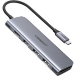 Порт-реплікатор UGREEN CM195 6-in-1 USB-C Adapter with 4K HDMI Space Gray (70410)