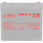 Акумуляторна батарея LOGICPOWER LPM-GL 12V - 55 AH (12В, 55Агод) (LP15266)