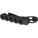Подовжувач LEGRAND Standard 5x2K+3 Black, 5 розеток, 1.5м (694556)