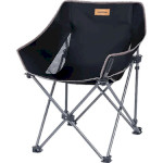 Кресло кемпинговое NATUREHIKE Aluminum Folding Half Moon Chair 600D Oxford Black (NH20JJ022-BK)
