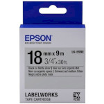 Картридж с самоламинирующейся лентой EPSON LK5SBE 18mm Black on Silver Matte (C53S655013)
