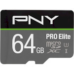 Карта памяти PNY microSDXC Pro Elite 64GB UHS-I U3 V30 A2 Class 10 + SD-adapter (P-SDU64GV31100PRO-GE)