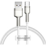 Кабель BASEUS Cafule Metal Data Cable USB to Type-C 66W 1м White (CAKF000102)